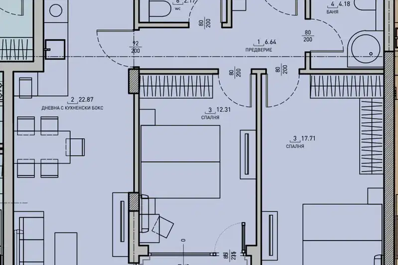 3-bedroom apartment in Студентски