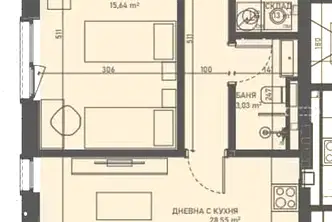 Тристаен апартамент в с. Лозен