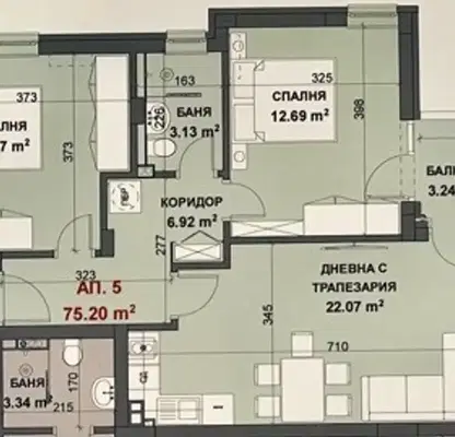 Снимка 4 — Тристаен апартамент в Стара Загора, Аязмото