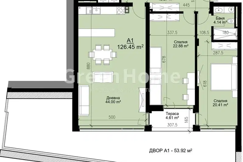 3-bedroom apartment in Varna, Briz