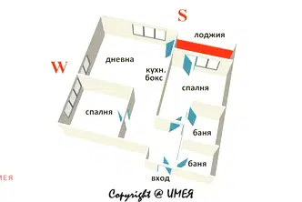Тристаен апартамент в София, Център