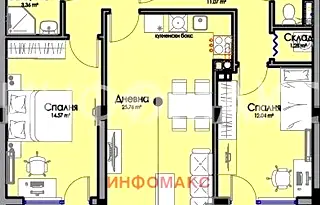 Тристаен апартамент в Бургас, Хоризонт