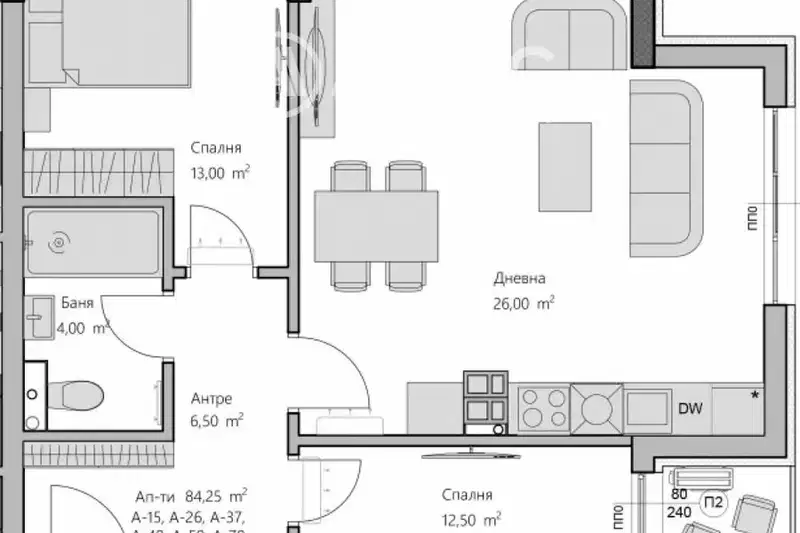 3-bedroom apartment in Plovdiv, Hristo Smirnenski
