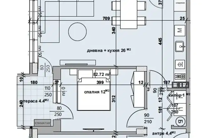3-bedroom apartment in Stara Zagora, Kazanski