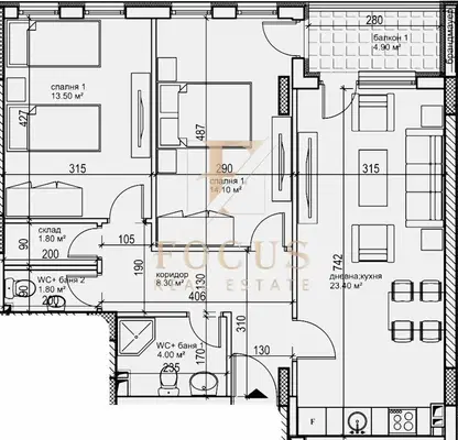 Photo 4 — 3-bedroom apartment in Plovdiv, Kyrshiyaka