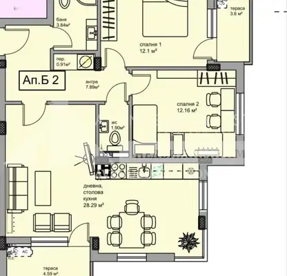Photo 5 — 3-bedroom apartment in Plovdiv, Kyuchuk Parij