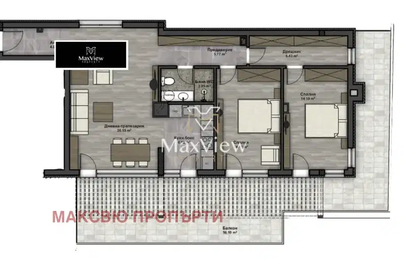 3-bedroom apartment in Sofiya, Lyulin 4