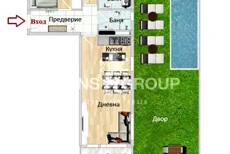 3-стаен апартамент с двор и паркомясто в Овча купел, София