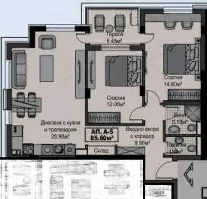 Photo 5 — 3-bedroom apartment in област София, Gara Elin Pelin
