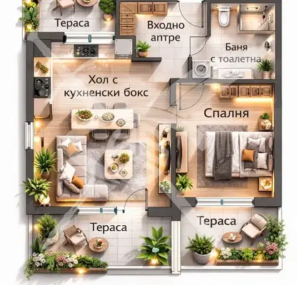 Снимка 4 — Двустаен апартамент в София, Белите брези