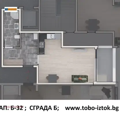 Снимка 5 — Едностаен апартамент в София, Дружба 2