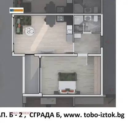 Снимка 5 — Двустаен апартамент в София, Дружба 2