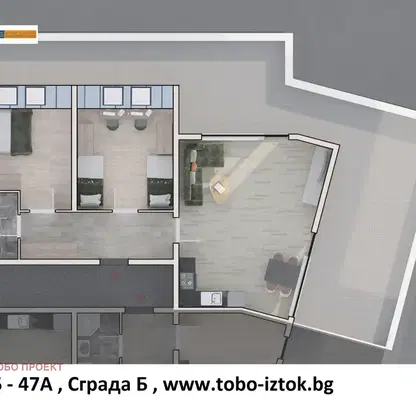 Снимка 4 — Тристаен апартамент в София, Дружба 2