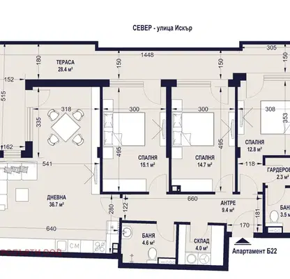 Photo 2 — 4-bedroom apartment in Sofiya, Centyr
