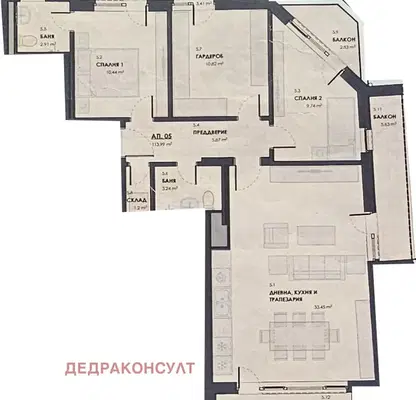 Снимка 2 — Многостаен апартамент в София, Лагера