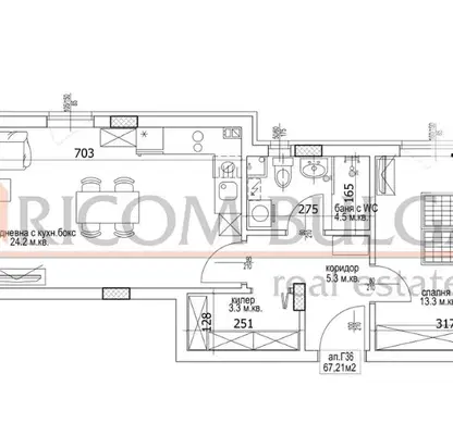 Снимка 3 — Двустаен апартамент в Кайсиева ина