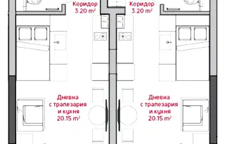 Двустаен апартамент в София, Център