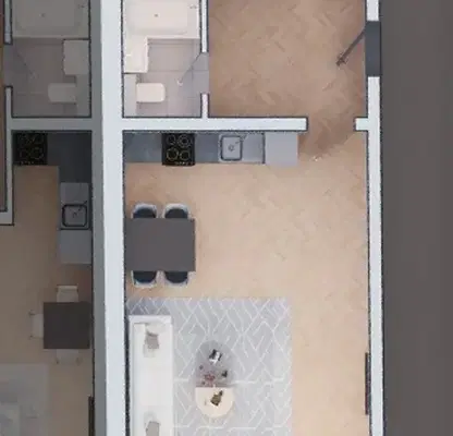 Снимка 2 — Двустаен апартамент в София, Дружба 2