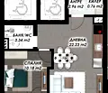 Снимка 3 — Двустаен апартамент в Пловдив, Гагарин