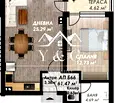 Снимка 2 — Двустаен апартамент с тераса в нов комплекс в Гагарин, Пловдив