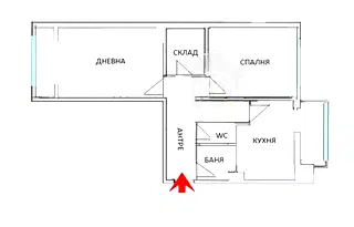 Двустаен апартамент в София, Изток