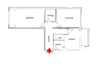 Двустаен апартамент в София, Изток