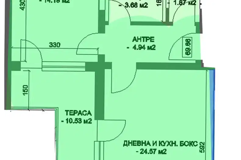 2-bedroom apartment in Plovdiv, Komatevo