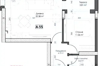 Двустаен апартамент в Пловдив, Кършияка