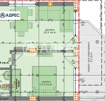 Снимка 5 — Двустаен апартамент с тераса в нова сграда в Левски, Варна