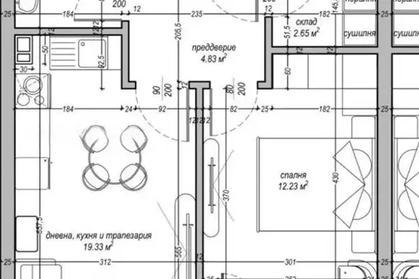 Двустаен апартамент с тераса в Малинова долина, София