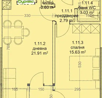 Снимка 5 — Двустаен апартамент във Варна, Младост 1