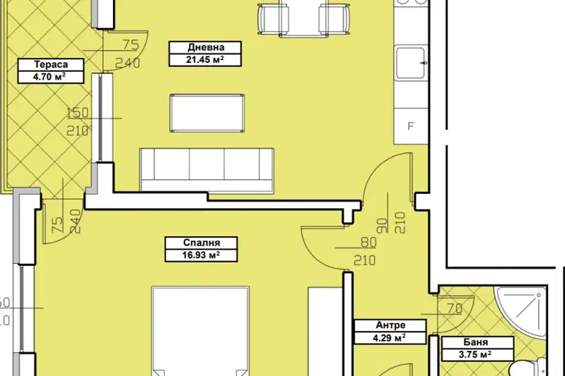 2-bedroom apartment in Благоев, Освобождение