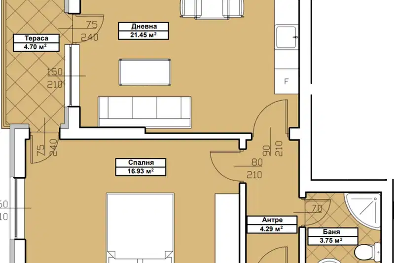 2-bedroom apartment in Благоев, Освобождение
