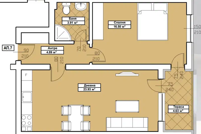 2-bedroom apartment in Благоев, Освобождение