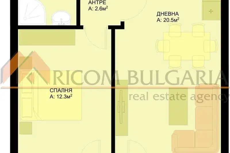 2-bedroom apartment in Varna, Pobeda
