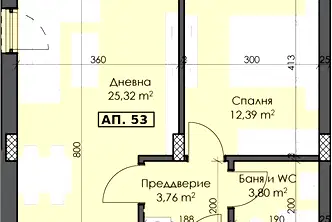 Двустаен апартамент в Пловдив, Тракия