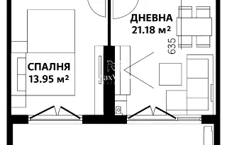 Двустаен апартамент в София, Витоша