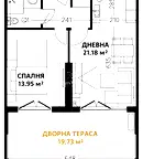 Двустаен апартамент в София, Витоша