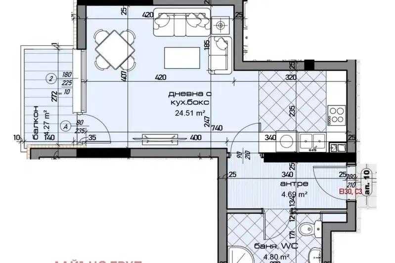 1-bedroom apartment in Varna, Mladost 2