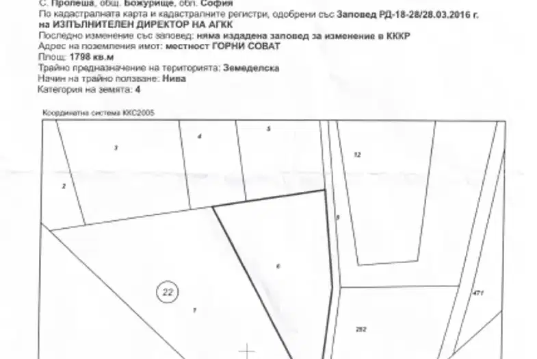 Парцел в София, Божурище