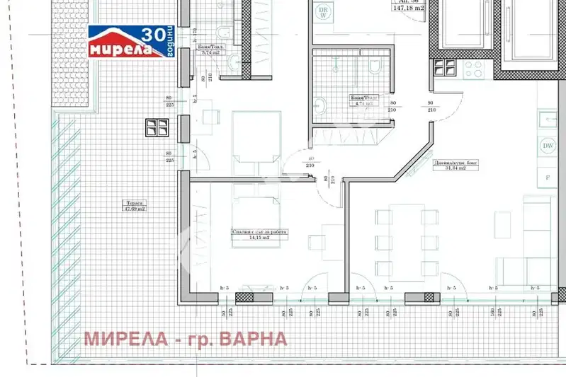 3-bedroom apartment in Кайсиева ина