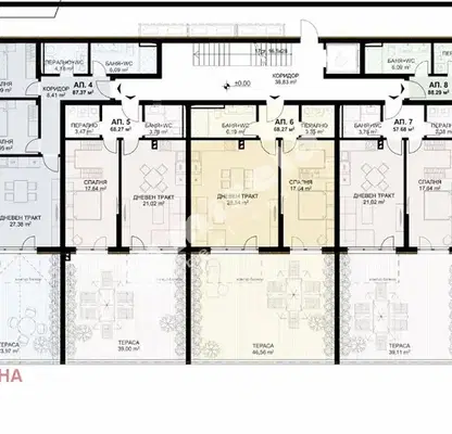 Снимка 2 — Тристаен апартамент във Варна, Бриз