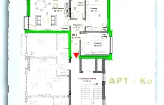 Тристаен апартамент в Перник, Център