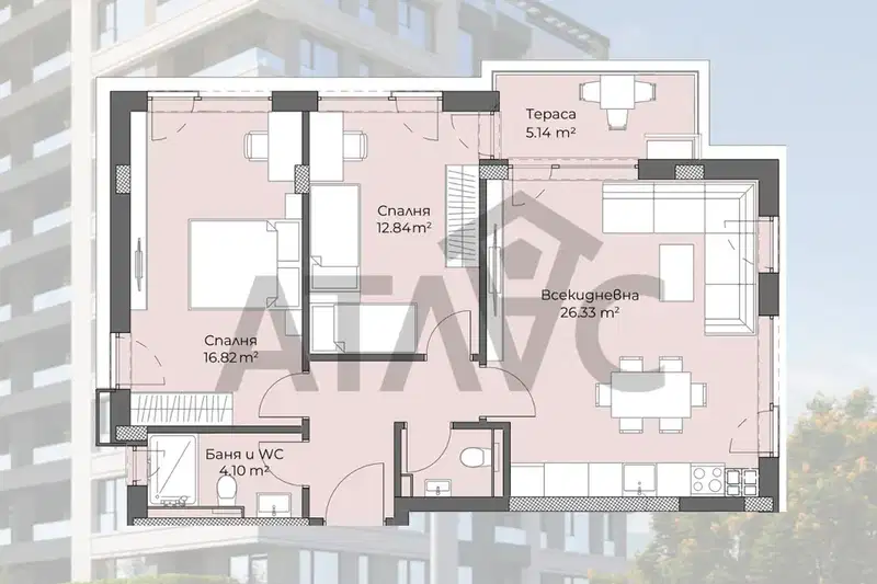 3-bedroom apartment in Plovdiv, Hristo Smirnenski