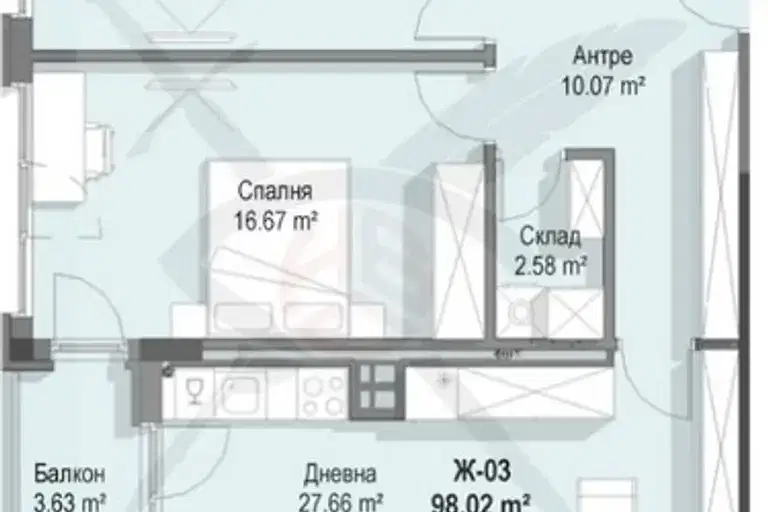 Тристаен апартамент в София, Кръстова вада