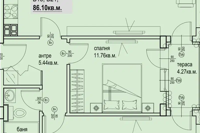 3-bedroom apartment in Plovdiv, Kyrshiyaka