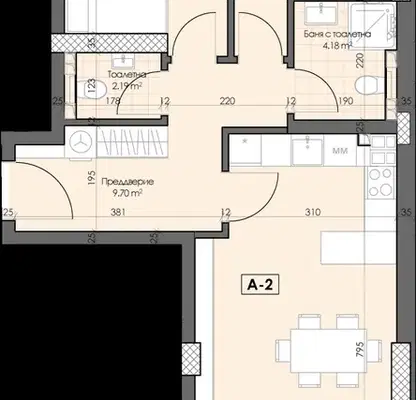 Снимка 3 — Тристаен апартамент в Пловдив, Кършияка