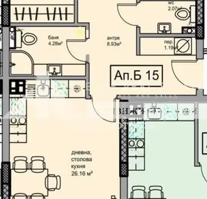 Снимка 3 — Тристаен апартамент в Пловдив, Кючук Париж