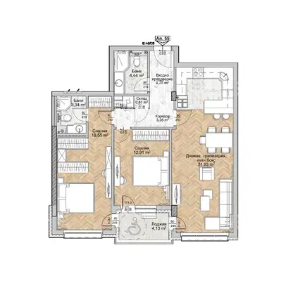 Photo 2 — 3-bedroom apartment in Sofiya, Lyulin 8
