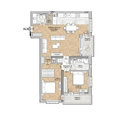 Photo 3 — 3-bedroom apartment in Sofiya, Lyulin 8